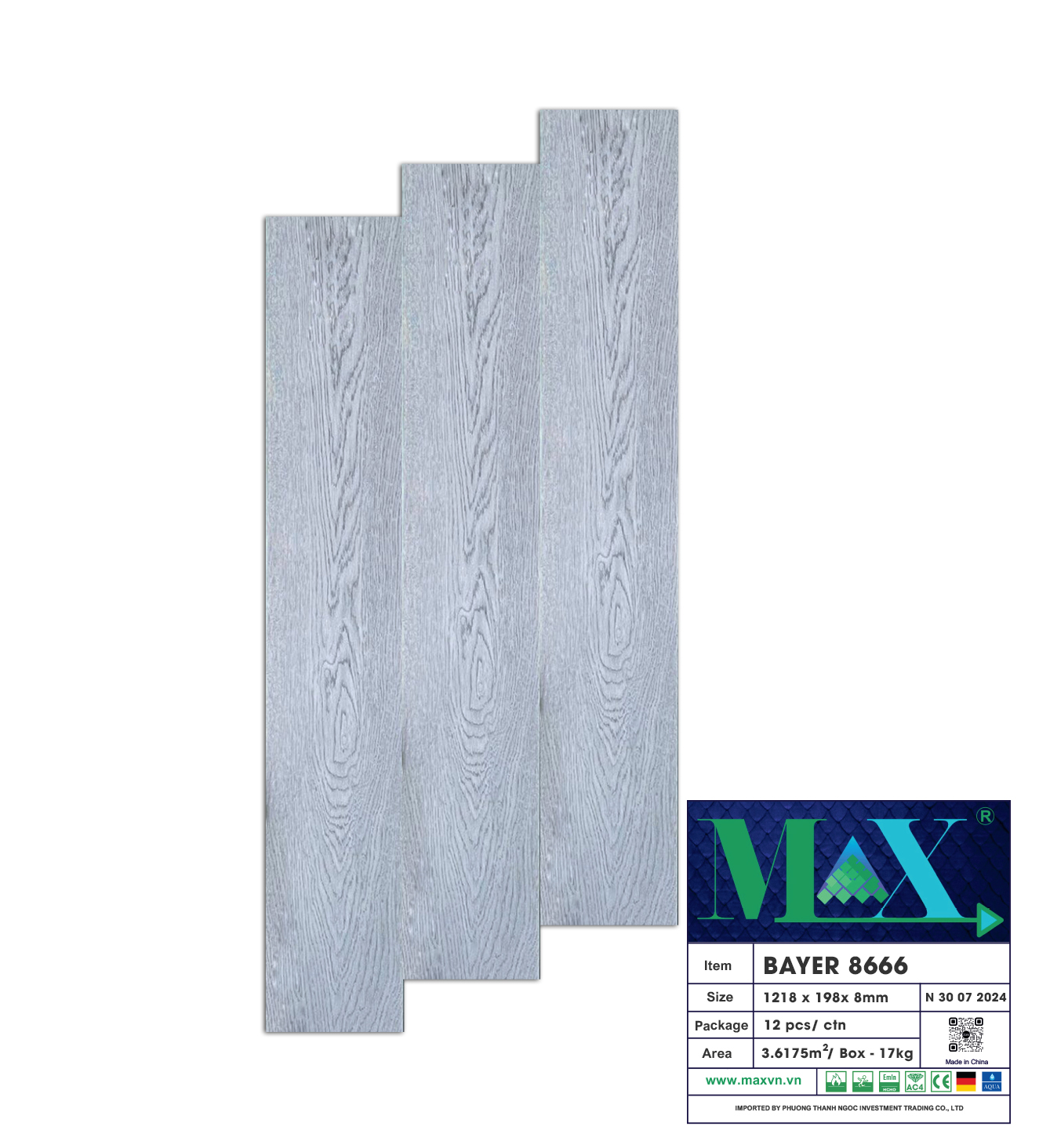 Sàn gỗ công nghiệp Bayer 8mm212